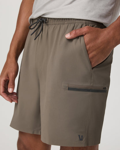 Grafton Short Unlined 7" Men's Training Shorts in Bark | Vuori sale