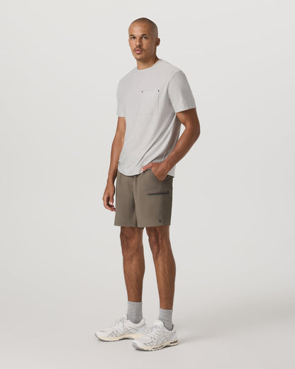 Grafton Short Unlined 7" Men's Training Shorts in Bark | Vuori sale