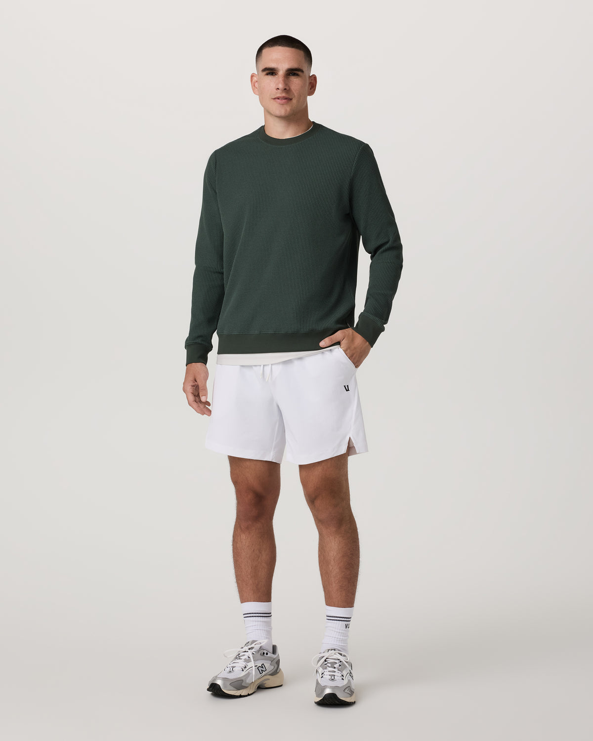 Crosscourt Short Unlined 7" Men's White Tennis Shorts | Vuori onsale