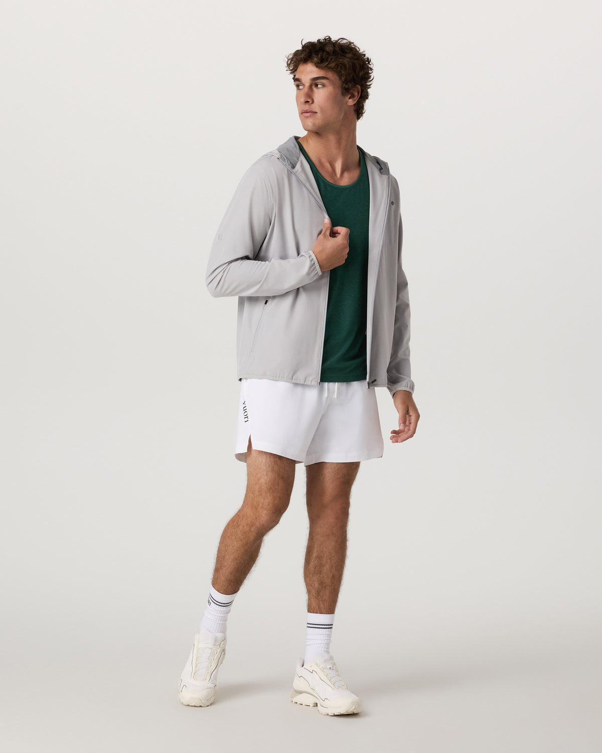 Crosscourt Short Unlined 5" Men's White Tennis Shorts | Vuori shop