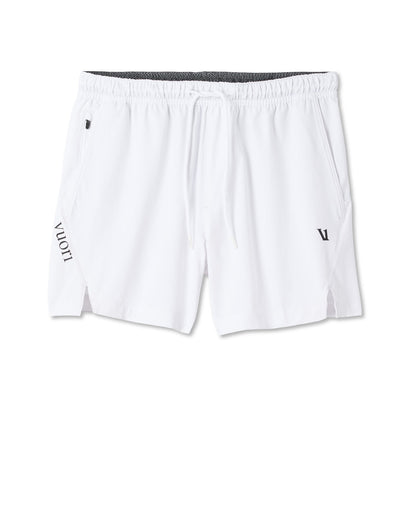Crosscourt Short Unlined 5" Men's White Tennis Shorts | Vuori shop