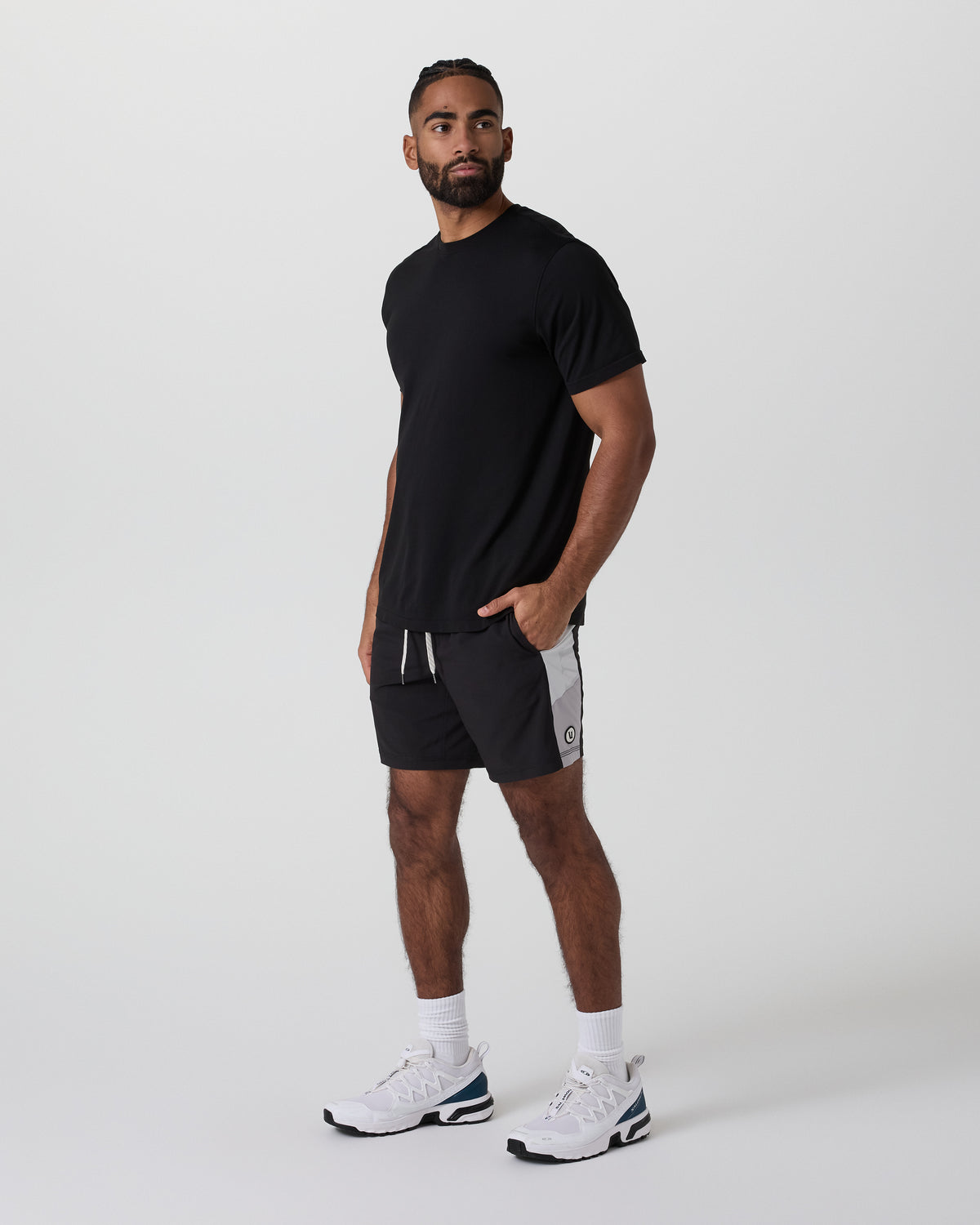 Kore Short X2 Lined Classic Fit 7" Black/Salt/Amethyst Grey | Vuori sale