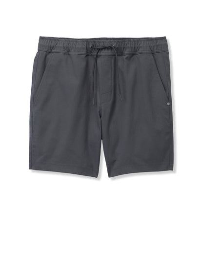 Cascade Crinkle Elastic Waist Short Classic Fit 8" Charcoal | Vuori sale