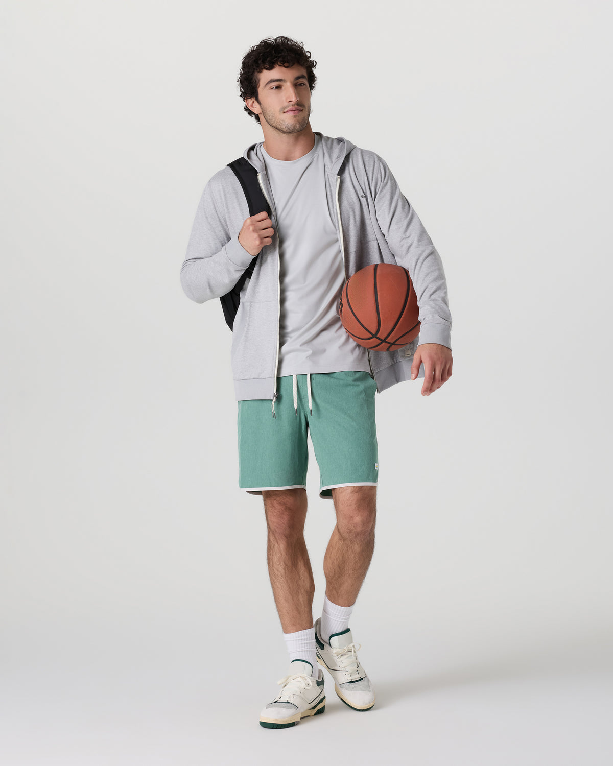 Banks Short Hedge Green Linen Texture | Vuori online