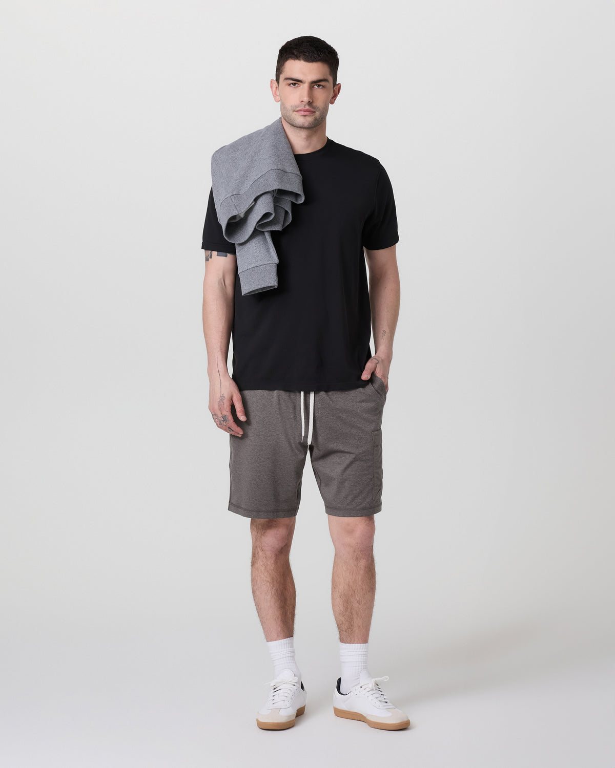 Sunday Performance Utility Short Classic Fit 8" Warm Grey Heather | Vuori outlet
