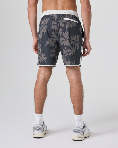 Banks Short Dark Pewter Plumeria Athletic Shorts | Vuori sale