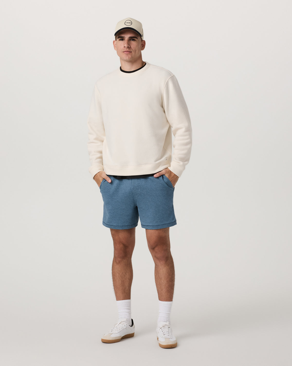 Coronado Short 5" Men's Pool Blue Heather Lounge Shorts | Vuori outlet