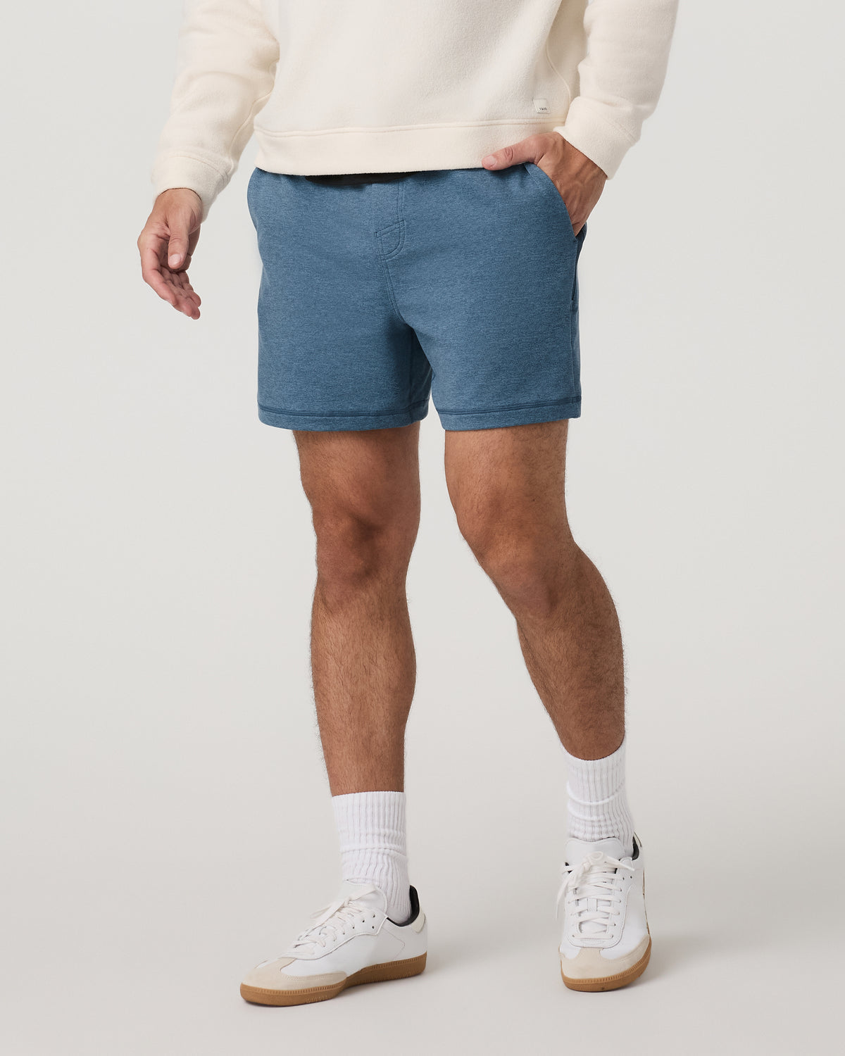 Coronado Short 5" Men's Pool Blue Heather Lounge Shorts | Vuori outlet