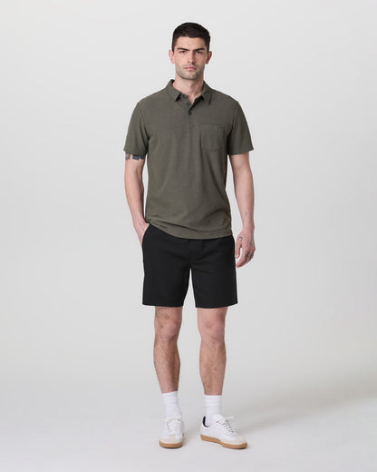 Cascade Crinkle Elastic Waist Short Classic Fit 8" Black | Vuori discount