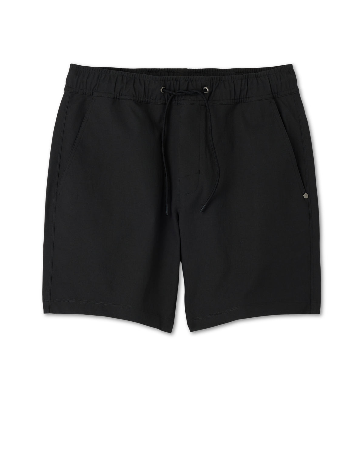 Cascade Crinkle Elastic Waist Short Classic Fit 8" Black | Vuori discount