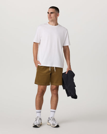 Optimist Elastic Waist Short 8" Men's Rum Relaxed Shorts | Vuori for sale