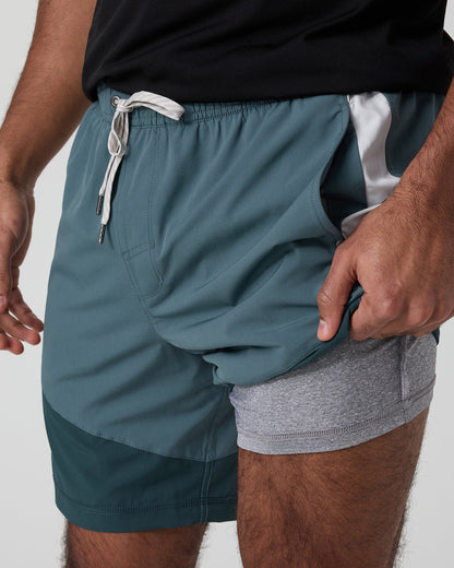 Kore Short X1 Lined Classic Fit 7" Light Deep Sea/Deep Sea/Salt | Vuori outlet