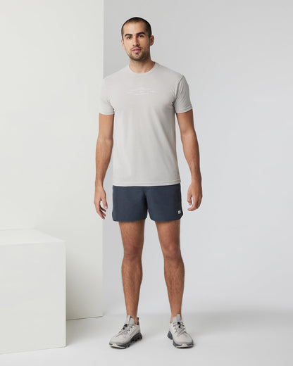 Banks Short 5" Navy Linen Texture Athletic Shorts | Vuori sale