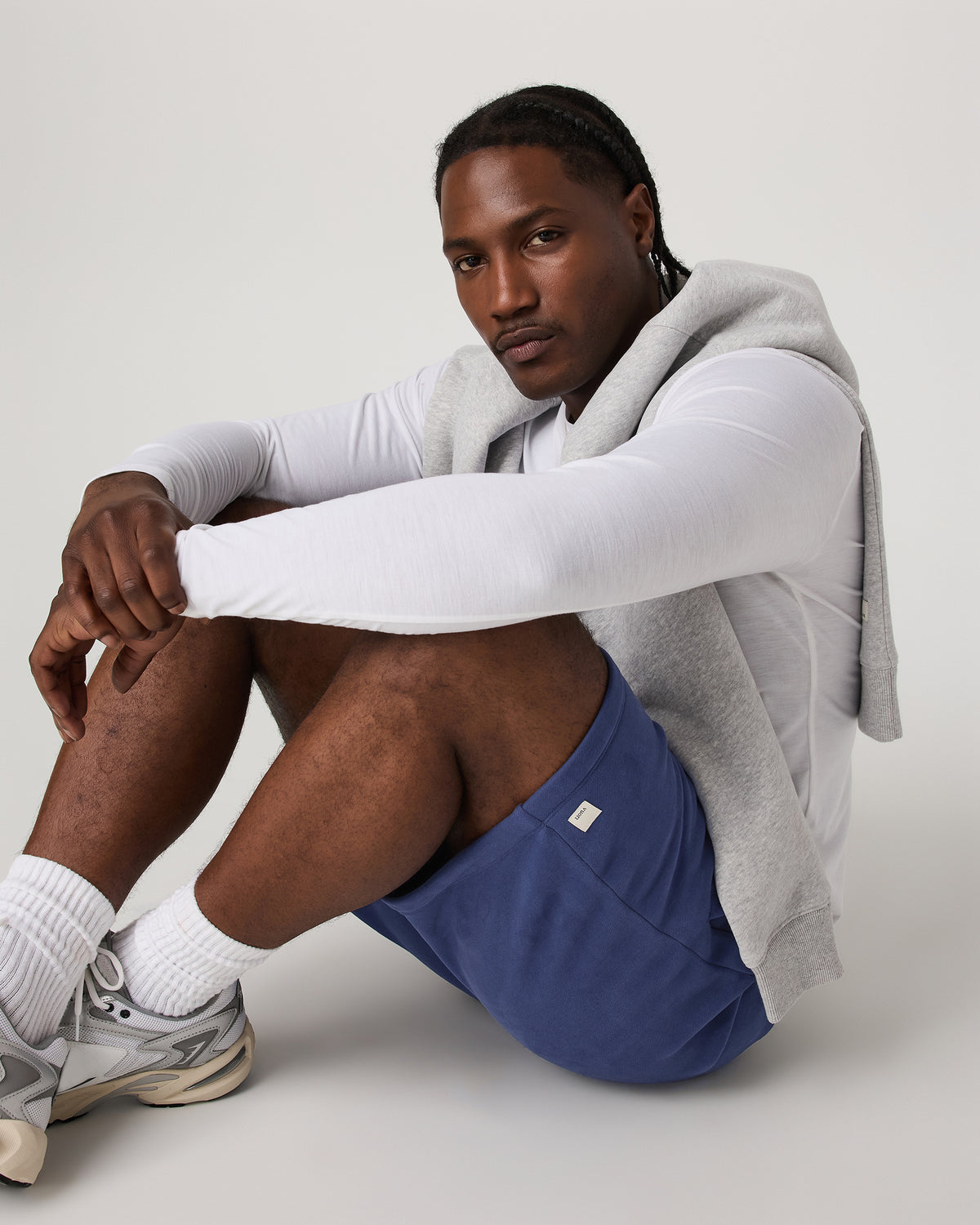 Seaside Short 8" Men's French Blue Lounge Shorts | Vuori shop