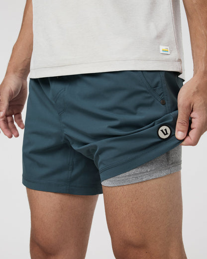 Kore Short Lined 5" Light Deep Sea Athletic Shorts | Vuori online