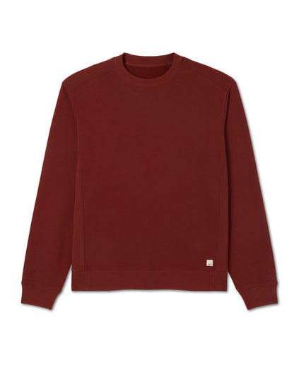 Cypress Vintage Crew Men's Firebrick Fleece Pullover | Vuori outlet