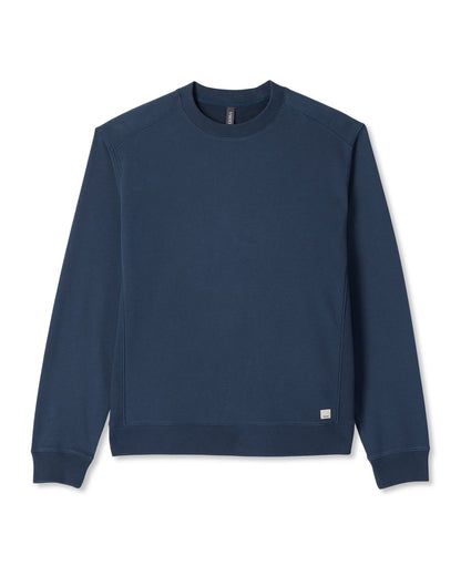 Cypress Vintage Crew Men's Ocean Blue Fleece Pullover | Vuori onsale