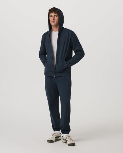 Coronado Full Zip Hoodie 2.0 Men's Midnight Heather Jacket | Vuori shop