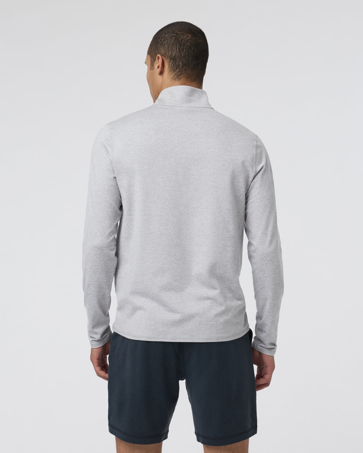 Ponto Half Zip Mock Neck Light Heather Grey | Vuori sale