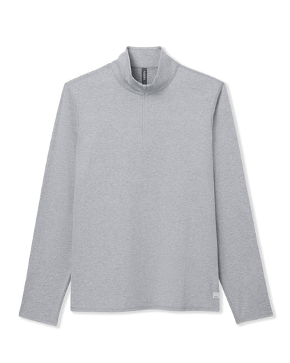 Ponto Half Zip Mock Neck Light Heather Grey | Vuori sale