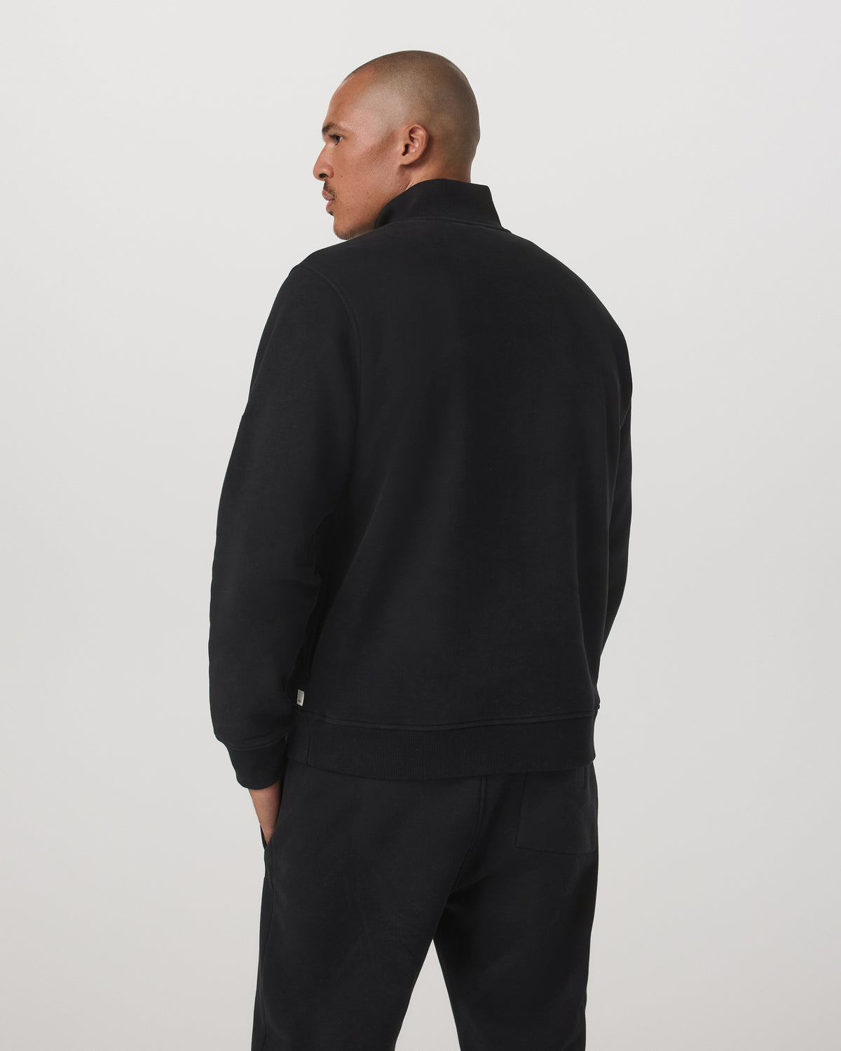 Seaside 1/2 Zip Classic Men's Black Pullover | Vuori discount