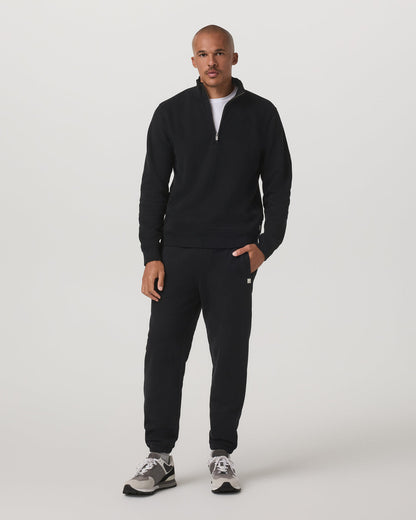 Seaside 1/2 Zip Classic Men's Black Pullover | Vuori discount