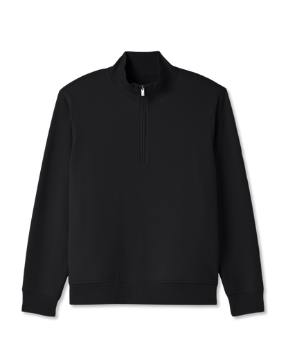 Seaside 1/2 Zip Classic Men's Black Pullover | Vuori discount