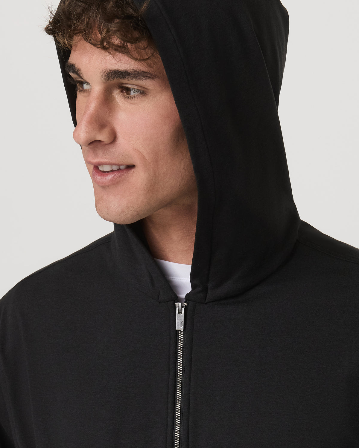 Coronado Full Zip Hoodie 2.0 Men's Black Heather Jacket | Vuori outlet