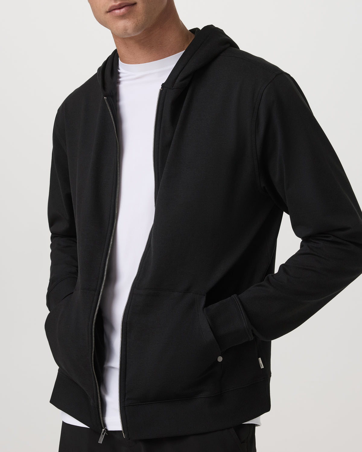 Coronado Full Zip Hoodie 2.0 Men's Black Heather Jacket | Vuori outlet