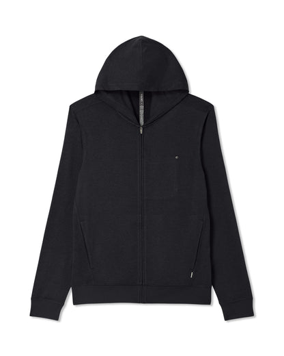 Ponto Full Zip Hoodie Men's Black Heather Hoodie | Vuori for sale