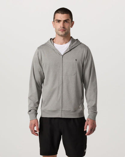 Ponto Full Zip Hoodie Men's Driftwood Heather Hoodie | Vuori outlet
