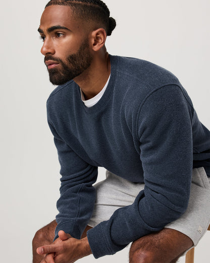 Beach Fleece Crew Men's Ink Heather Crewneck | Vuori shop