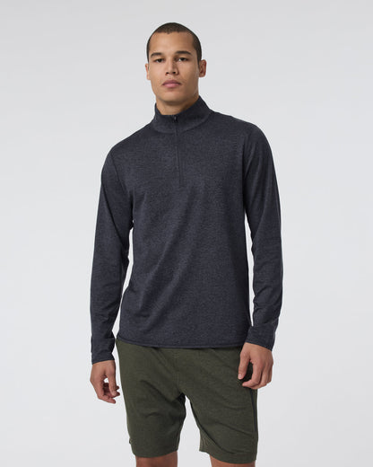 Ponto Half Zip Mock Neck Charcoal Heather | Vuori onsale