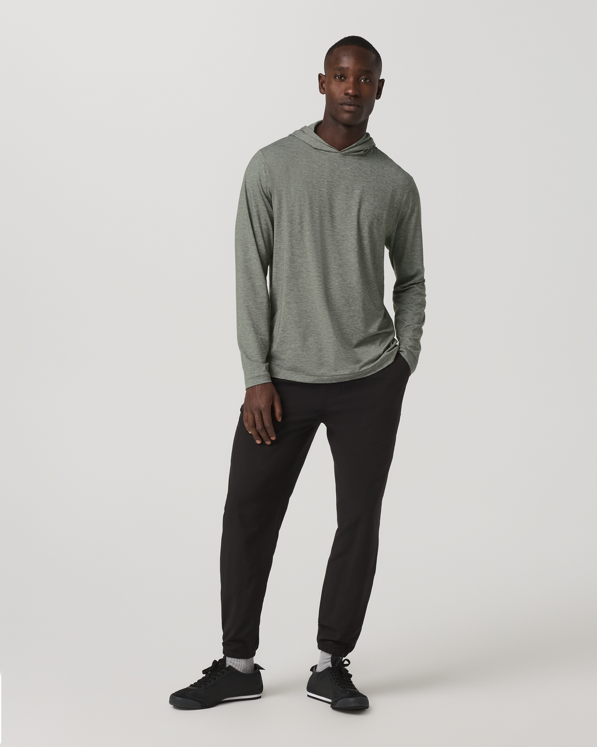 Long Sleeve Everyday Fitness Hoodie River Rock Heather | Vuori online