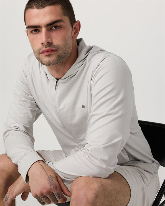 Ponto Full Zip Hoodie Men's Salt Heather Hoodie | Vuori shop