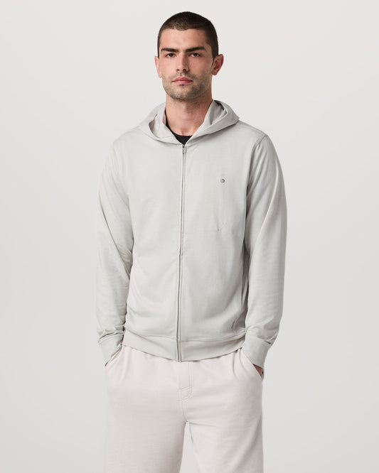 Ponto Full Zip Hoodie Men's Salt Heather Hoodie | Vuori shop