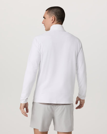 Ponto 1/2 Zip Mock Neck Men's White Mock Neck Top | Vuori online