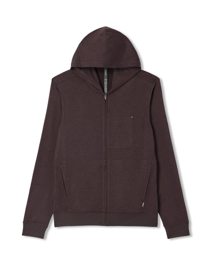 Ponto Full Zip Hoodie Men's Sangria Heather Hoodie | Vuori discount