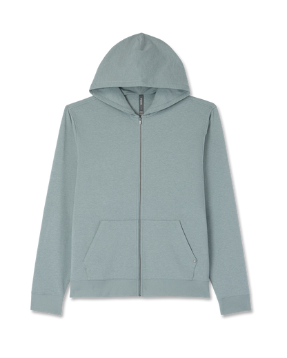 Coronado Full Zip Hoodie 2.0 Misty Blue Heather Jacket | Vuori shop