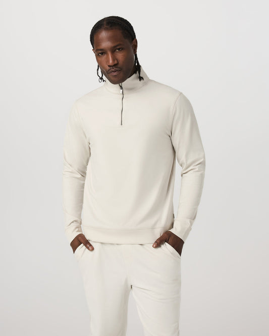 Coronado Half Zip Men's Ivory Heather Pullover | Vuori sale
