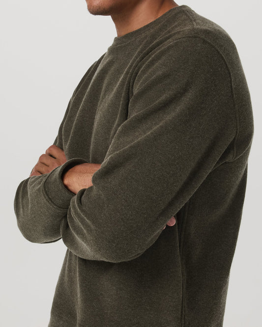Beach Fleece Crew Men's Dark Oregano Heather Sweatshirt | Vuori for sale