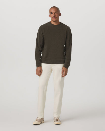 Beach Fleece Crew Men's Dark Oregano Heather Sweatshirt | Vuori for sale