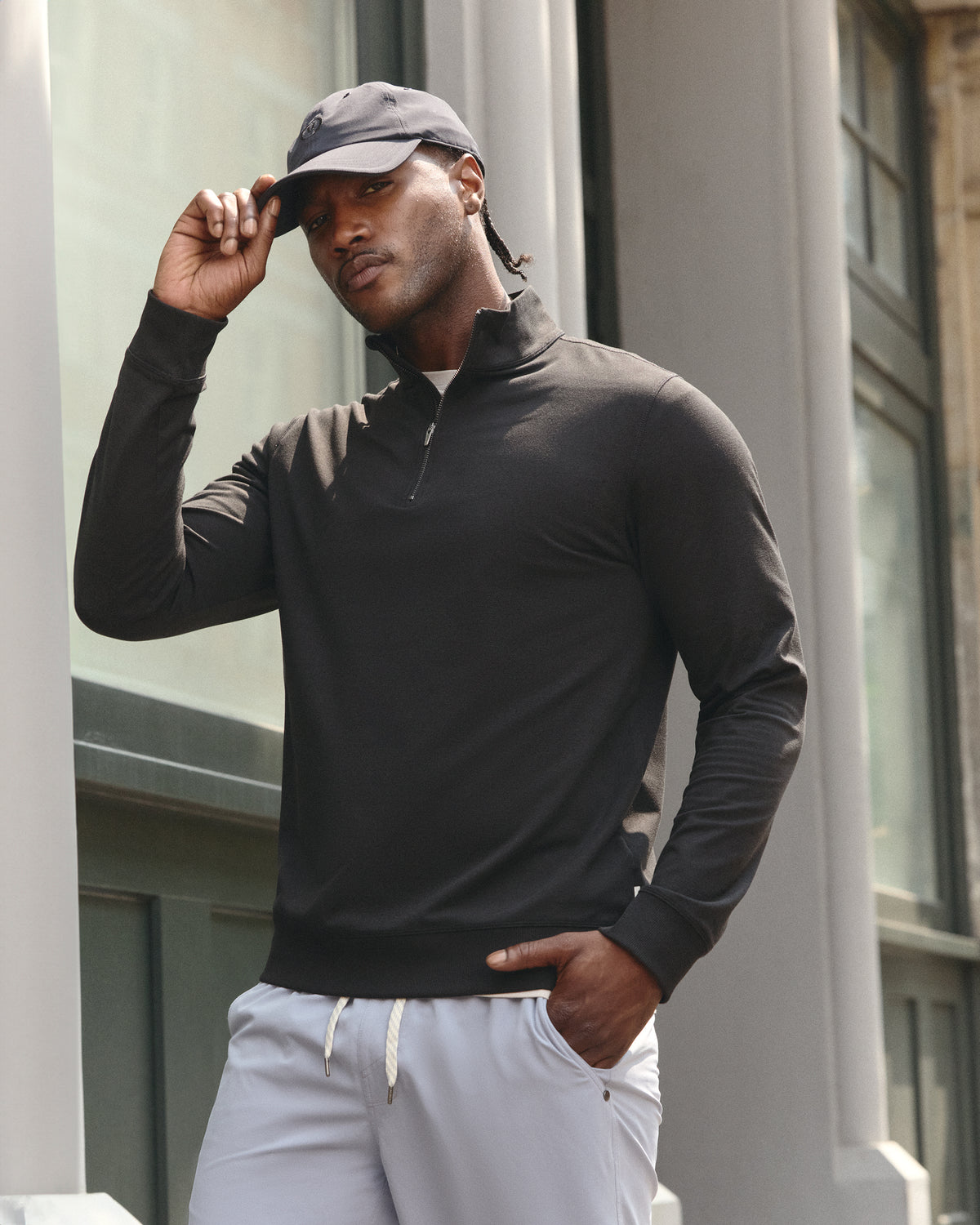 Coronado Half Zip Black Heather | Vuori online