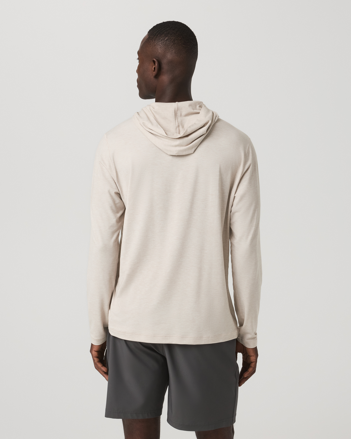 Men's Long Sleeve Everyday Fitness Hoodie Oatmeal Heather | Vuori sale