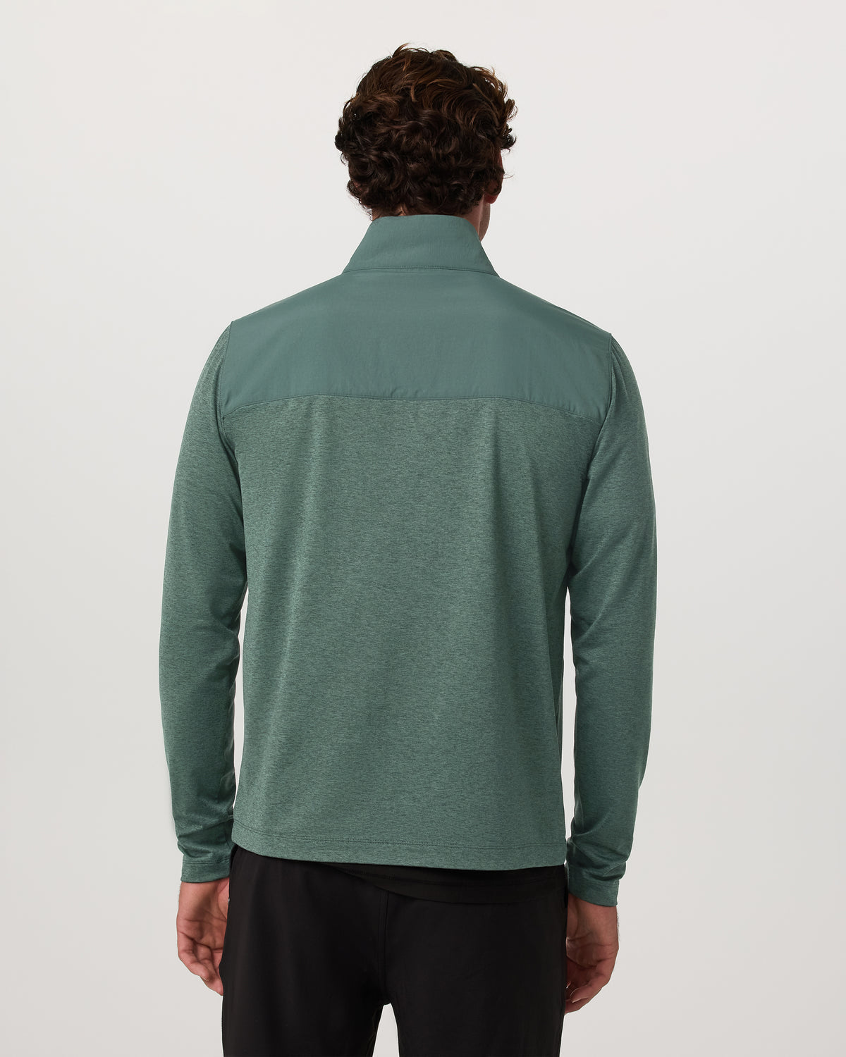 Sunday Element 1/2 Zip Agate Green Heather Pullover | Vuori for sale