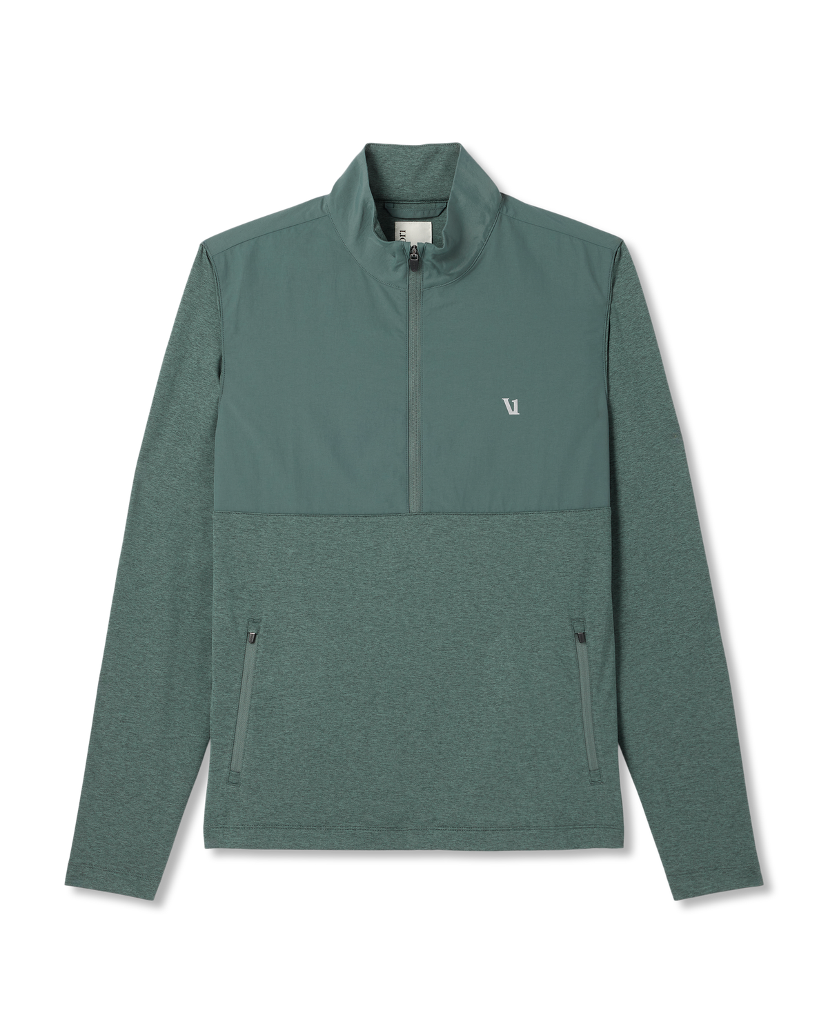 Sunday Element 1/2 Zip Agate Green Heather Pullover | Vuori for sale