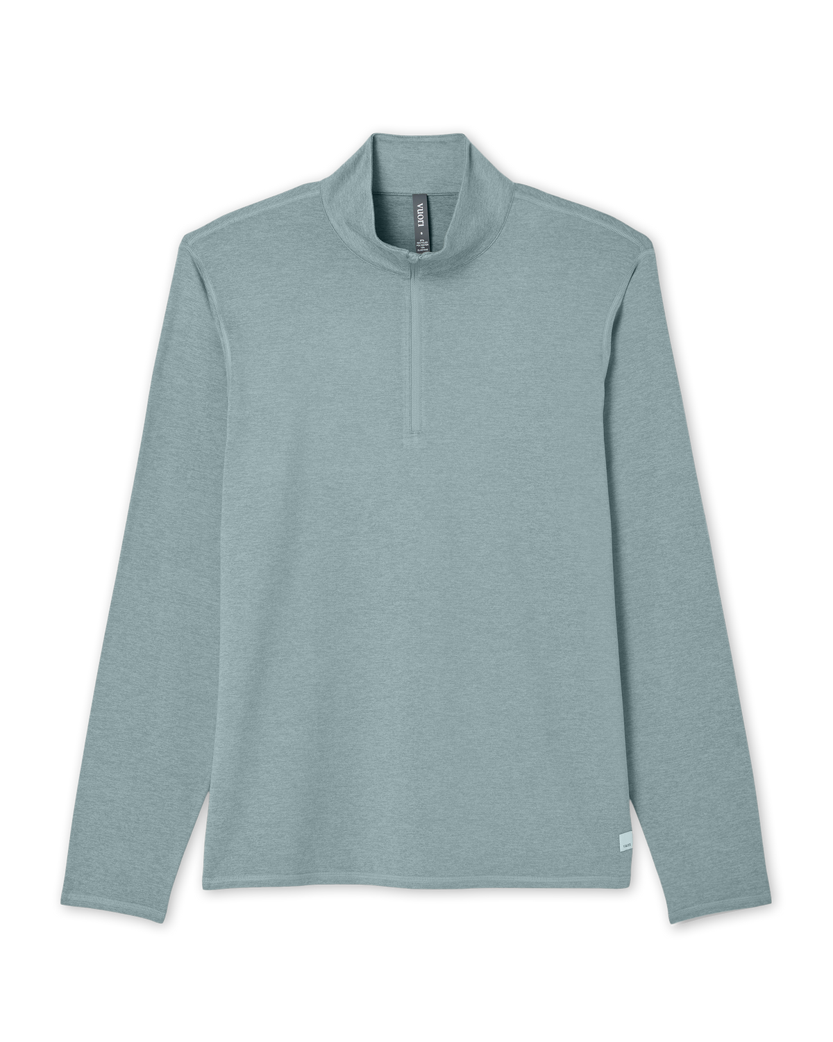 Ponto Half Zip Mock Neck Men's Misty Blue Heather Layer | Vuori discount