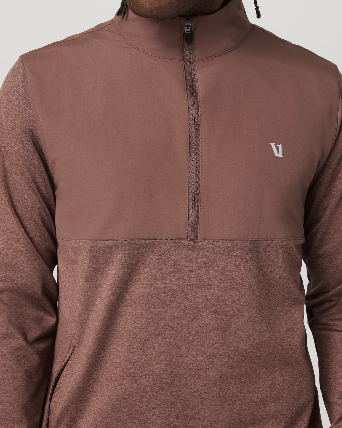 Sunday Element Half Zip Men's Sable Heather Layer | Vuori sale