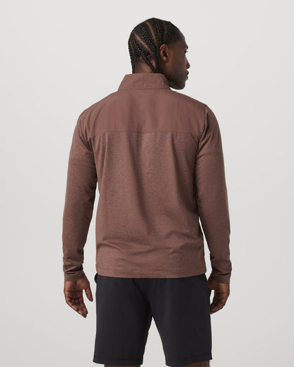 Sunday Element Half Zip Men's Sable Heather Layer | Vuori sale