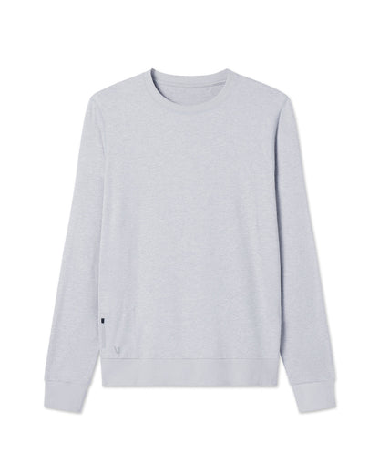 Ponto Performance Crew Men's Platinum White Pullover | Vuori for sale